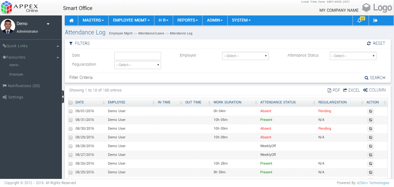 Attendance Log